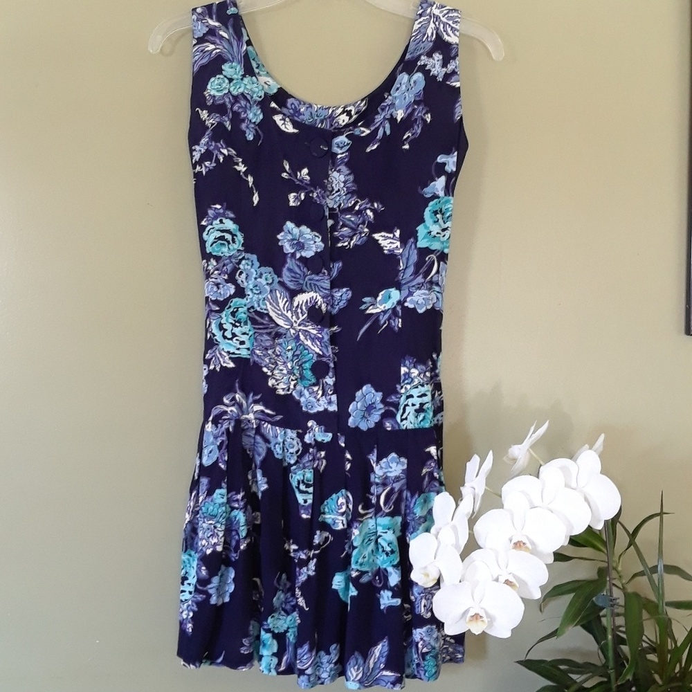 Spring floral pattern dress by Donna Ricco